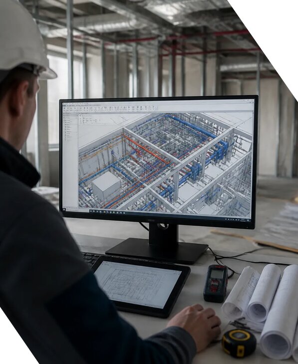 Создание BIM модели инженерных сетей для объектов в Таре